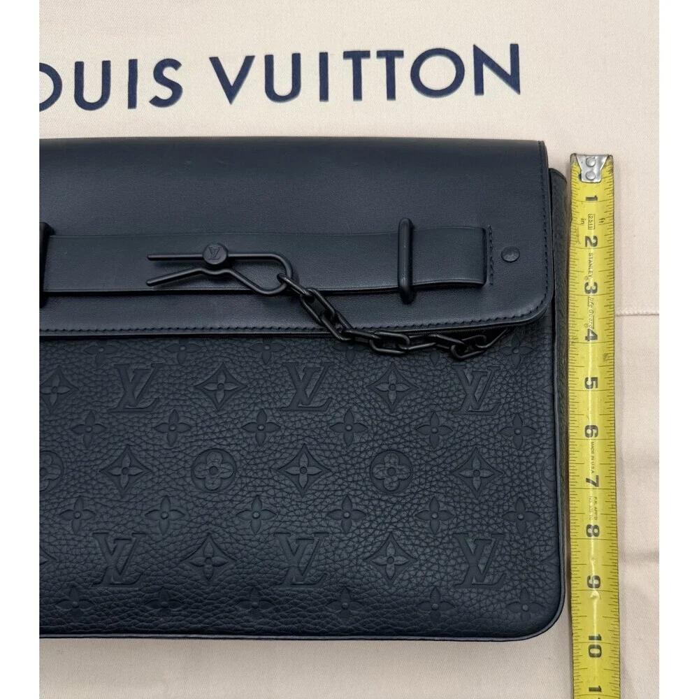 Louis Vuitton Pochette Steamer Monogram Taurillon Leather Bag Authentic - Picture 9 of 11